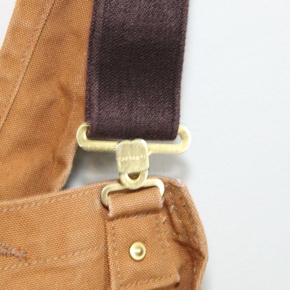 Carhartt Duck Zip to Thigh Bib Overall Unlined R37 Brown Chap 36 X 30 H12051 - Picture 6 of 12